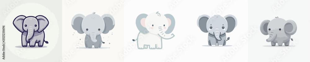Obraz premium Elephant Vector Illustration