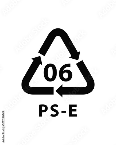 Bild auf Leinwand Expanded Polystyrene symbol vector black sign SVG
