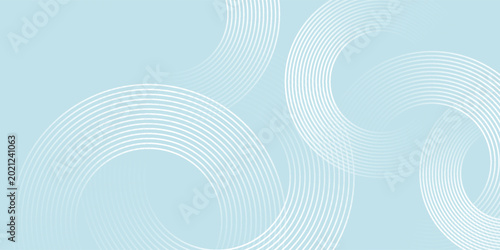Fotografie Modern glossy white gradient circle lines