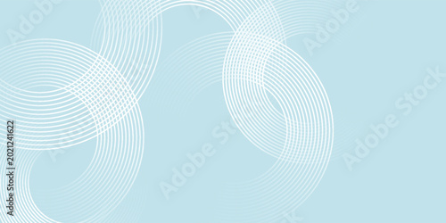 Canvas Print Modern glossy white gradient circle lines