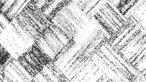 Fotografi Black and white abstract geometric pattern with intersecting diagonal lines and