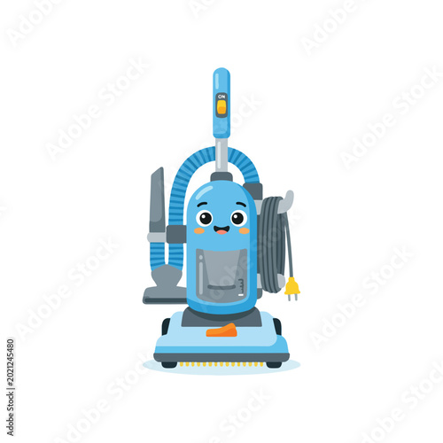Blue Professional Vacuum Cleaner Household Appliance Vector