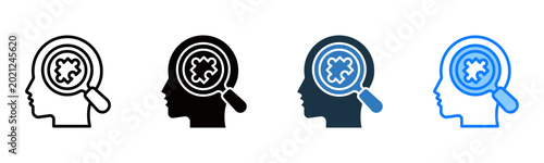 Photos Behavioral Analytics icon multiple style vector illustration