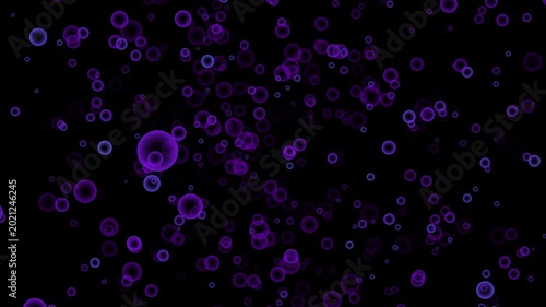 Abstract Digital Bubbles Background Animation in 4k