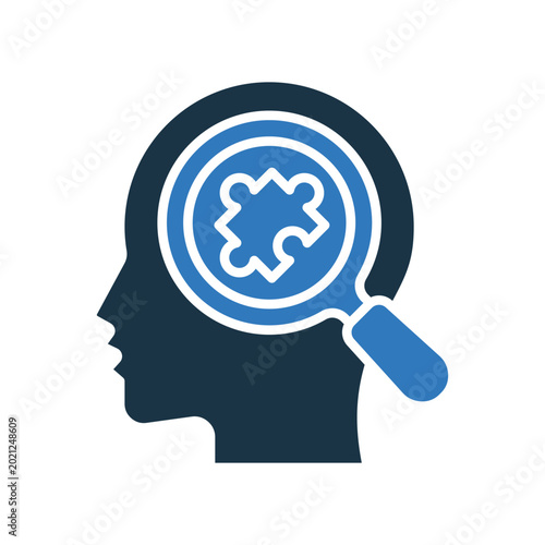 Tableau sur toile Behavioral Analytics mixed color icon