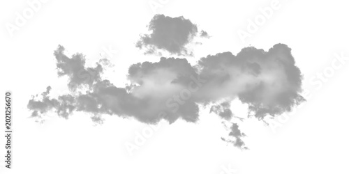 Bild auf Leinwand Isolated white clouds on black background for overlay and compositing design ele