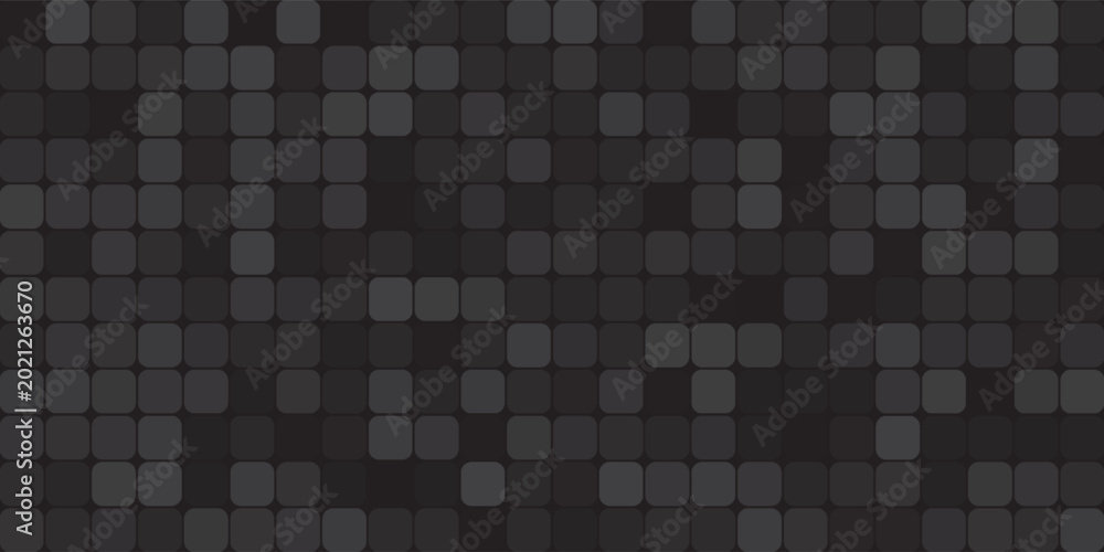 Fototapeta premium Abstract dark grey and black mosaic square tiles background, geometric pixel pattern for tech corporate presentation.