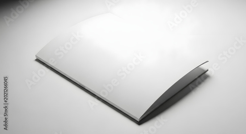 Blank white open booklet mockup