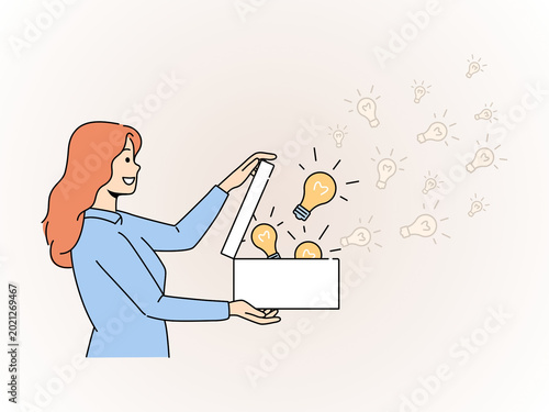 Creative Businesswoman Finding Solutions for Different Purposes