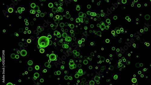 Abstract Digital Bubbles Background Animation in 4k