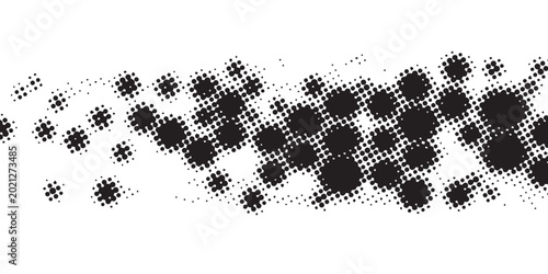 Bild auf Leinwand Abstract Halftone Pattern with Gradual Dot Density Transition.