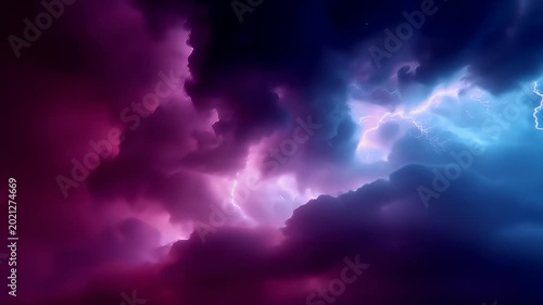 Fantasy wallpaper. A vivid digital artwork depicts a dramatic scene of a storm. The sky is filled with swirling clouds.