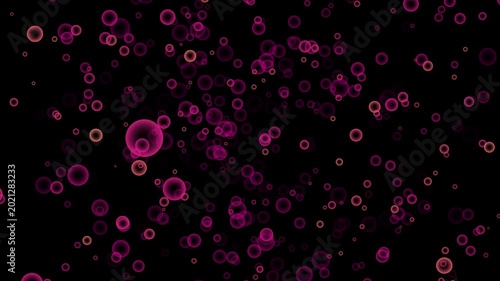 Abstract Digital Bubbles Background Animation in 4k