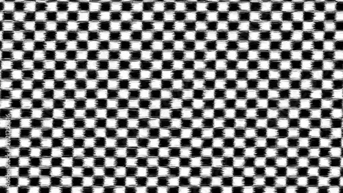 Black and White Checkerboard Glitch Effect Pattern Animation Background Loop