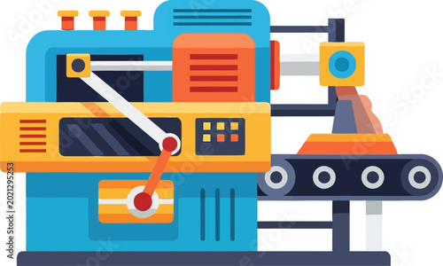 Φωτογραφία Automated Industrial Machine for Production and Manufacturing.