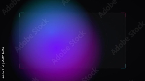 Blurred Neon Gradient Rectangle Glass Frame Motion Background 4k