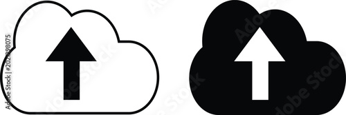 Fotografía Cloud upload icon set
