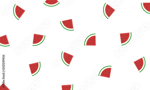 Free Download Hand drawn watermelon seamless pattern. Seamless pattern of watermelon doodle illustration background. Watermelon fruit pattern background. - GFXLoad