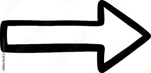 Tableau sur toile Black Arrow Pointing Right Symbol.
