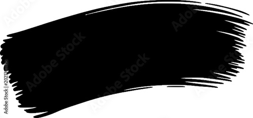 Black Brush Stroke Artistic Marking.