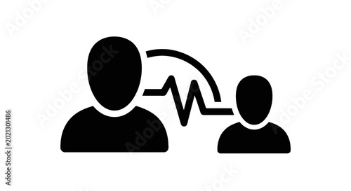 Foto Two people communicating with each other.