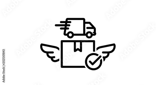 Canvastavla Fast Delivery Service Logistics Icon.