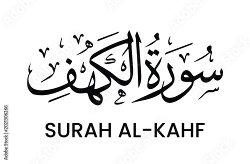 Canvas-taulu Surah Al-Kahf Islamic calligraphy and spiritual design inspired by the blessed chapter of the Holy Quran