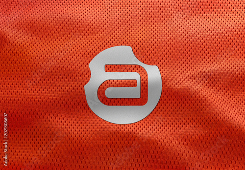 Logo Mockup Design on Sports Fabric Texture