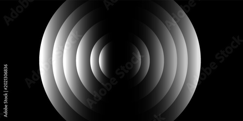 Tableau sur toile sensor waves set icon on grid transparent, ripple white color, sound wave light