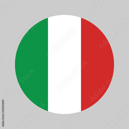 Free Download Round Italy flag icon. Italy flag button or badge vector illustration.
 - GFXLoad