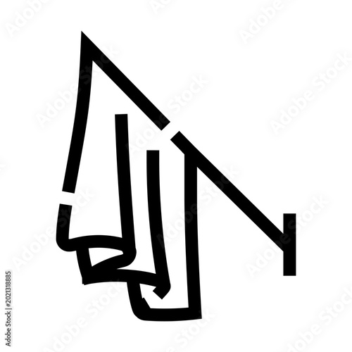 Quadro su tela White flag icon illustrating the universal symbol of surrender, peace, and negot