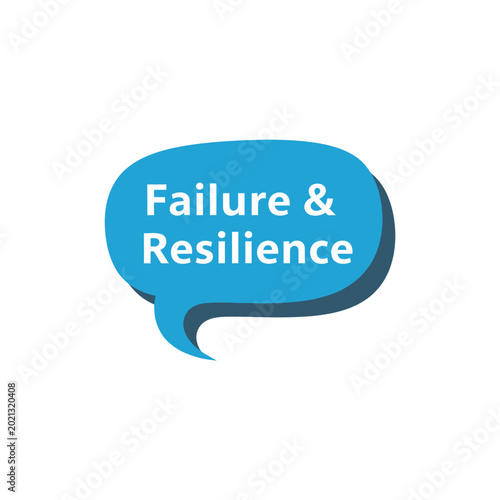 Tableau sur toile Blue speech bubble with failure text.
