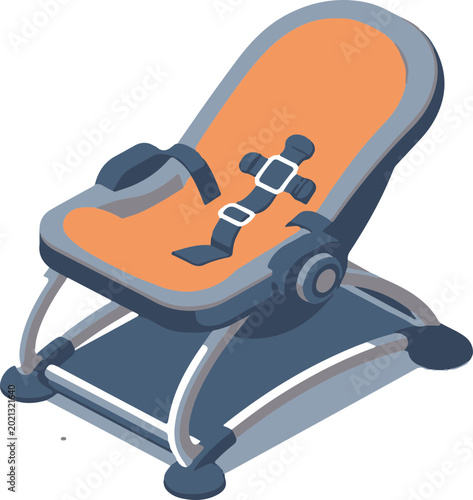 Isometric Baby Bouncer Icon