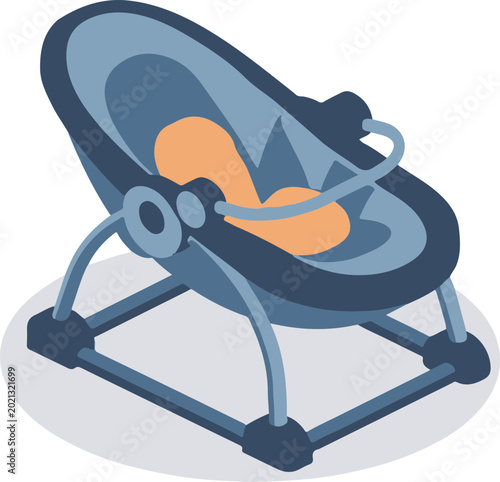 Baby Bouncer Isometric Icon