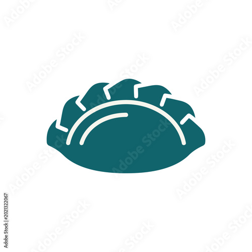 Asian Dumpling Minimal Food Icon Vector Artwork