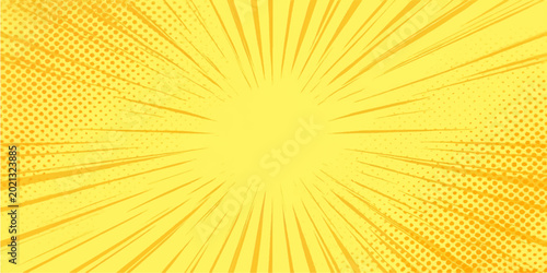 Photos An abstract yellow background vector illustration featuring a bright sunburst of