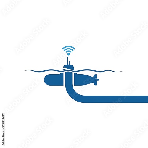 Submarine underwater technology concept.