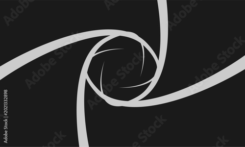 Modern Minimalist Spiral Geometric Logo Design Element
