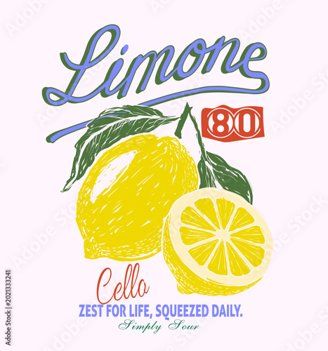 Bild auf Leinwand Limon Drawing vector graphics