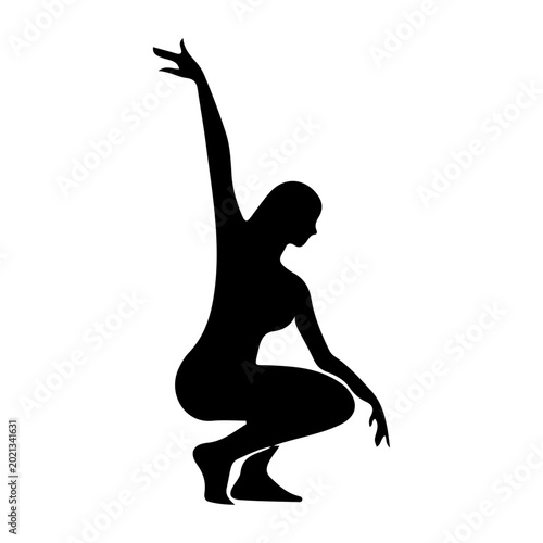 Silhouette of person running on black background vector isolated on transparent background, Vector