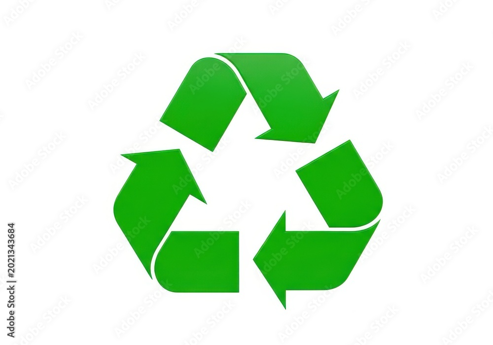 Fototapeta premium A green recycling symbol representing the importance of environmental sustainability