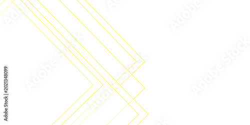 Minimalist yellow geometric line background, abstract gold chevron pattern on white, elegant corporate vector border for presentation slides