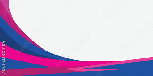 Elegant pink and blue swoosh background with layered curved ribbons and smooth motion design.