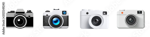 Camera png in 3d transparent no background in photographer concept.