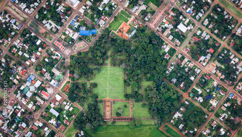 Panoramic view of San Ignacio Miní Jesuit mission ruins, Misiones, Argentina, UNESCO World Heritage site