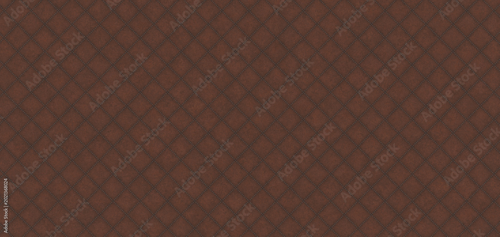 Fototapeta premium Dark Brown Repeating Diamond Quilted Texture Background Soft Muted Matte Finish for Subtle Layering and Warm Organic Design Elements
