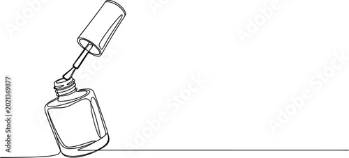 nail polist line art vector illustration
