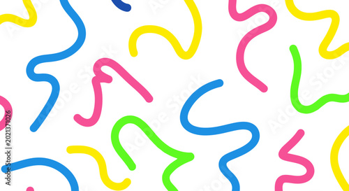 Colorful squiggly lines pattern