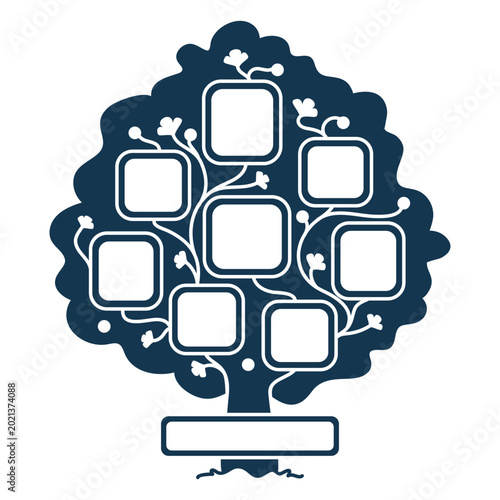 Фотография Elegant family tree design with customizable frames