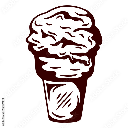 Photography Whimsical ice cream cone illustration